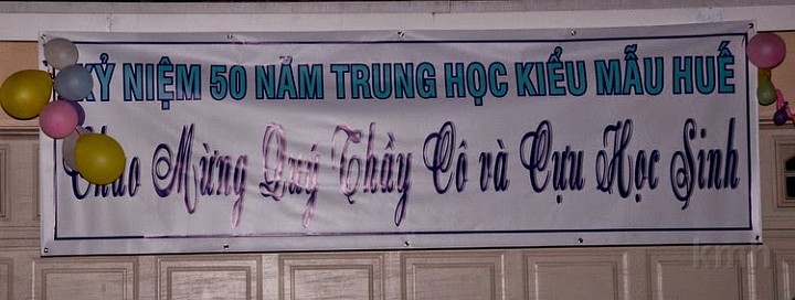 1.jpg - Banner chào mừng . Photo: K4 Phan Đình Điền